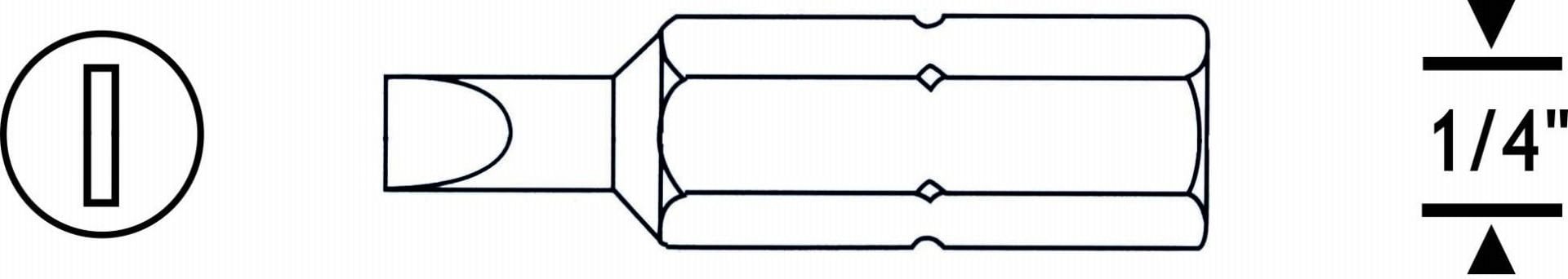 DÜZ BİTS UÇ SL5.5 25mm
