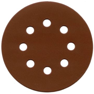 ALÜMİNYUM OKSİT CIRTLI 8 DELİKLİ DİSK ZIMPARA 125 mm 120 KUM